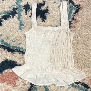 White Ruffled Women's Top size small target